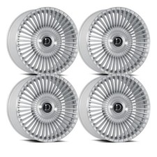 Set-4 Dolce Trento 24x10 Blank 35mm Silver Brushed Wheels Rims 24 Inch