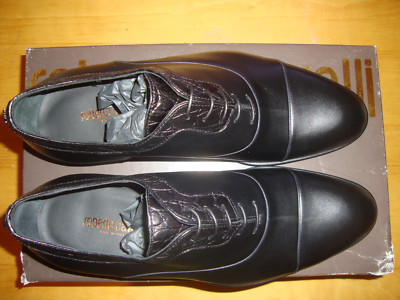 ** NEW ** Roberto Cavalli Men's Benny Cap Toe Oxfords Shoes (US Size 8 Euro 41)
