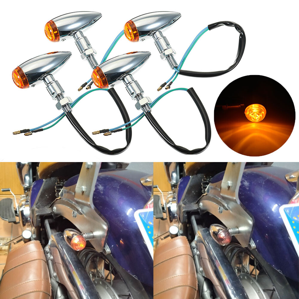 4-Piece Motorcycle LED Turn Signal Lights – For Harley Sportster XL 1200 / 883
