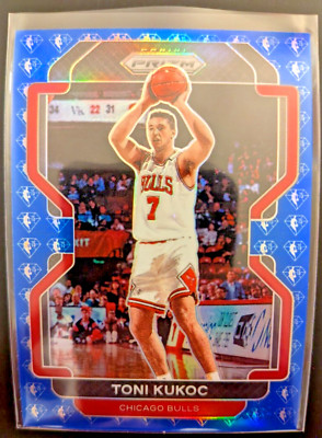 2021-22 Panini Prizm 75th Anniversary Blue- #247 Toni Kukoc