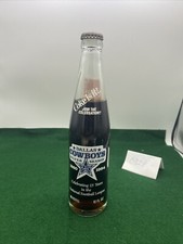 VTG Coca Cola Coke Dallas Cowboys 1960/1984 Silver Season 10oz Unopened Bottle 