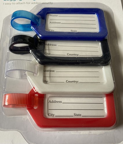 EIN GEPÄCKANHÄNGER KOFFER TASCHENANHÄNGER ETIKETT NAME ADRESSE ID TAGS REISE URLAUB - Bild 2 von 3