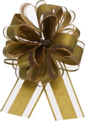 Uxcell 20 Stck. 6 Zoll große Zugschleife Geschenkverpackung Schleifen Band GOLD