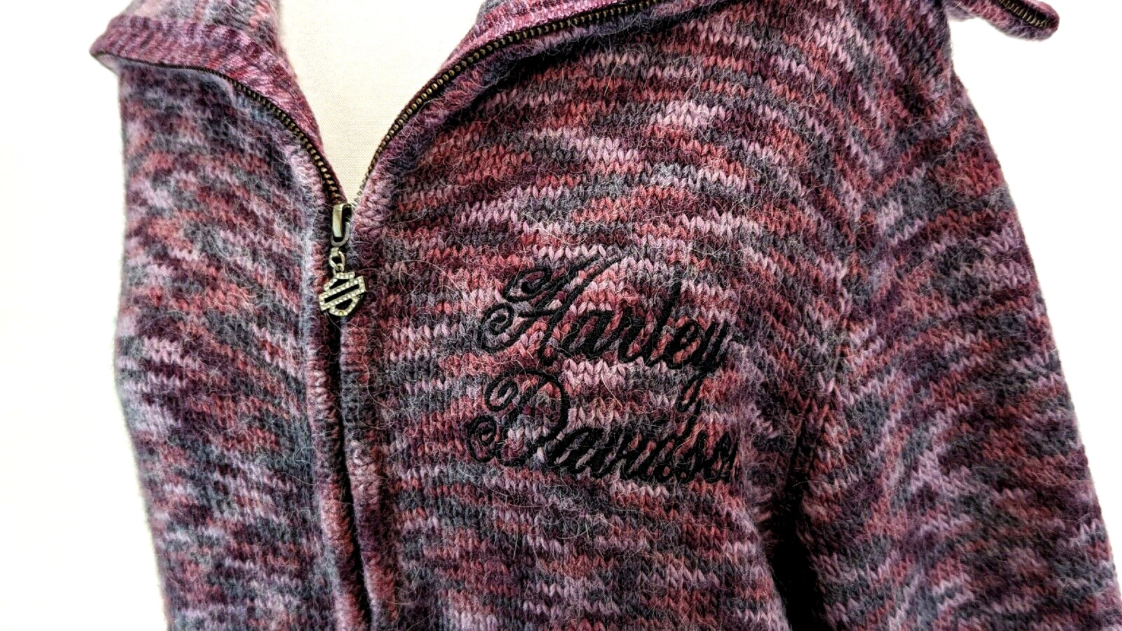 Cardigan Clouté Femme Harley Davidson - Taille M - Gris - Très Bon état