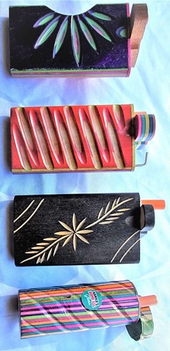 Holz Einbaum mit Metall One Hitter Pfeife (Asst. Farben & Stile) - US-Verkäufer - Bild 2 von 2