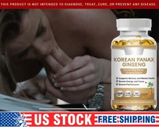 Korean Red Panax Ginseng 1600mg 120 Capsules - No Fillers Extra Strength NON-GMO