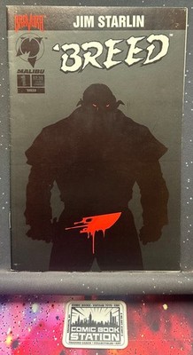 Breed #1 1994 Malibu Comics Raw Very Fine Signed by Jim Starlin Classic Cover CI