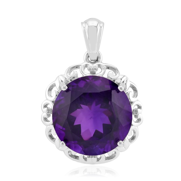 Cavill SilberanhäNger Amethyst 8,32Ct Rundschliff 925 Sterling Schmuck-image