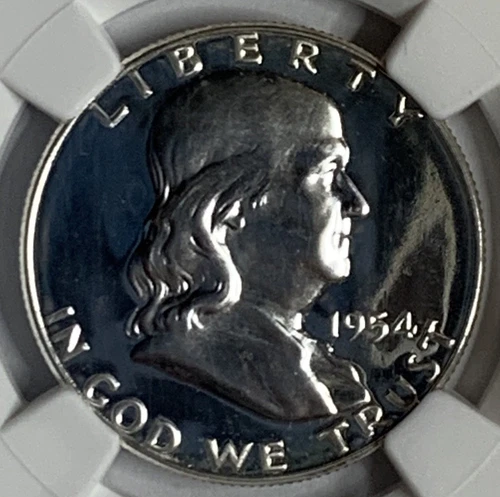 1954 50c Ben Franklin Half Dollar Proof NGC PF67**KLKHX003