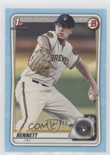2020 Bowman Prospects Sky Blue 291/499 Nick Bennett #BP-140 5b1