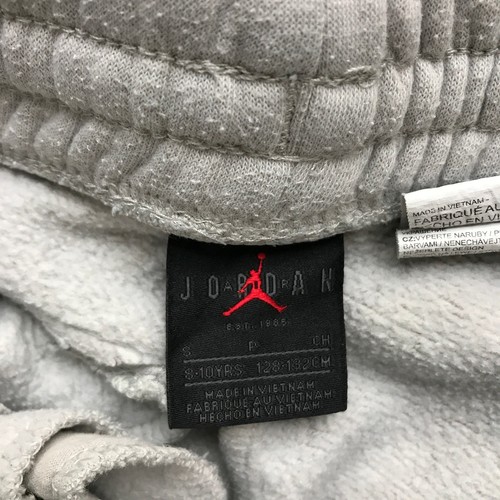 Air Jordan Jumpman Fleece Jogger Sweatpants Boys Small S Logo White Gray - Picture 3 of 10