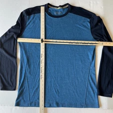 Smartwool Shirt Men's XL Blue Merino Wool 250 Base Layer Crew Hiking Long Sleeve