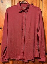 Rhone Mens Medium Red Blue Houndstooth Stretch Performance Button Shirt M