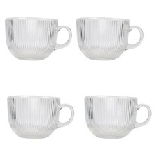 Cappuccino Glass for Coffee 11cm x 4.5cm Clear X 4