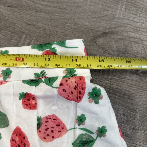 J.Crew Medium Midi Skirt Flounce Hem Strawberry Print Cotton Cottagecore READ - Picture 11 of 16