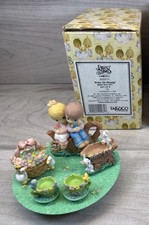Precious Moments Mini Tea Set Kids On Stump 312711 In Original Box