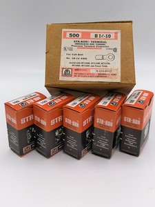 500p New Old Stock - Made in USA- T&B  Sta-Kon Terminals B14-10 18-14AWG Crimp