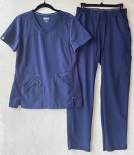 Scrubstar Performance Women  s Navy Blue Scrub Set Small Nurse Medical Uniform