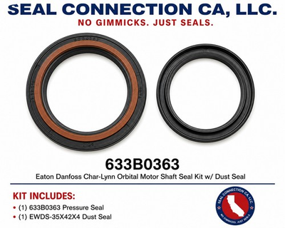 #ad 633B0363 Eaton Danfoss Char Lynn Orbital Motor Shaft Seal Kit w Dust Seal 35MM $74.99