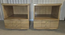 MCM Vintage Single Drawer Kent Coffey The Pilot Nightstands End Tables Blonde