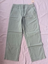 A New Day Pants Women  s Sz 6 Light Green Straight Leg High Rise Cotton Blend New