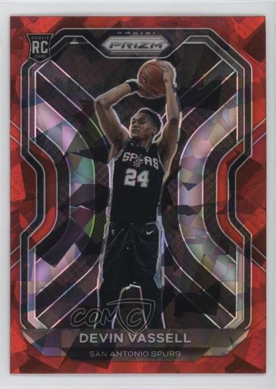 2020-21 Panini Prizm Red Ice Prizm Devin Vassell #252 go9