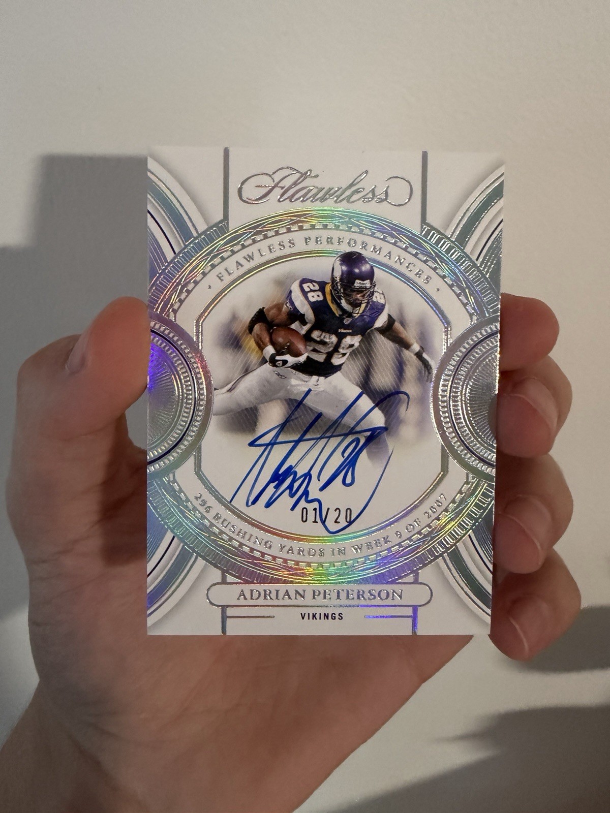 2023 Flawless Performances Autograph Silver Adrian Peterson 1/20 AUTO VIKINGS