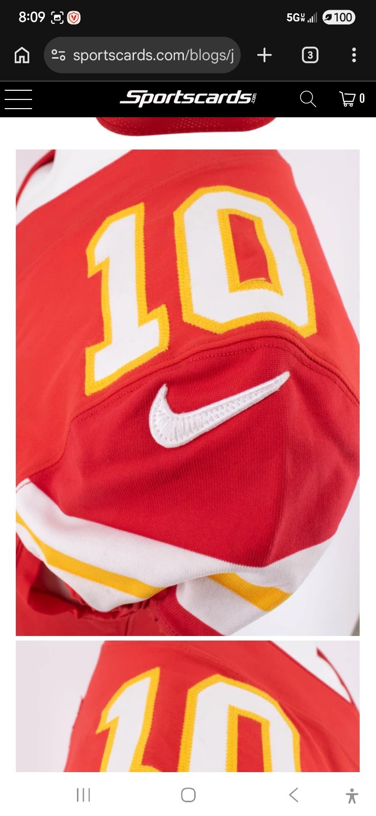 Tyreek Hill Jersey Fusion "Game Used Jersey" **Beckett (9)** (Photo Matched) view 5