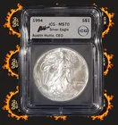 1994 $1 American Silver Eagle ICG MS70