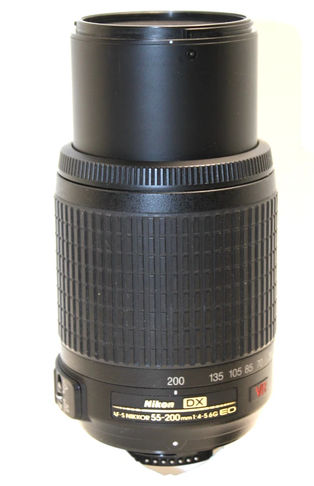 Nikon DX AF-S VR Nikkor 55-200mm G ED lens HB-37 for D3400 D5600 D7200 For PARTS - Image 3 of 4