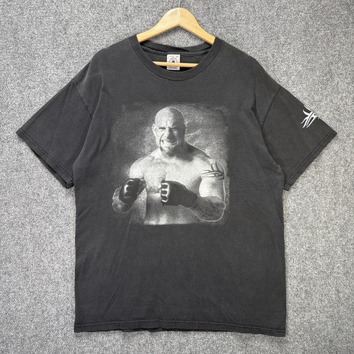 Vintage Goldberg Shirt Mens Large Black 90s 1998 WWE WWF WCW Wrestling Faded