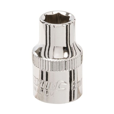 Silverline Steckschlüsseleinsatz 8 Mm, Metrisch, Für 3/8" Antrieb - Chrom-Vanadium-Stahl, Hochglanzverchromt