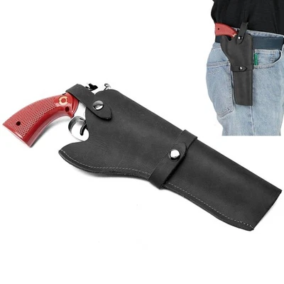 HUNTVP Genuine Leather Cowboy Western Gun Holster for Revolver Pistol Concealed Carry