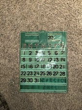 Vintage Handmade Plastic Canvas Perpetual Calendar Needlecraft Yearly Monthly