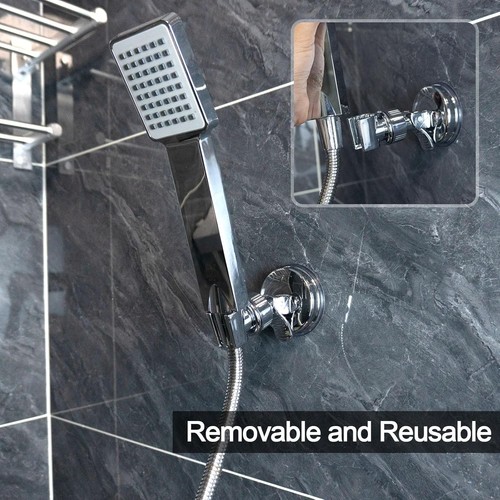 Adjustable Suction Cup Handheld Shower Head Bracket Wall Mount Showerhead Holder - Picture 7 of 20