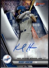 2019 Bowman's Best Kody Hoese AUTO B19-KH Dodgers Rookie Prospect On-Card. rookie card picture