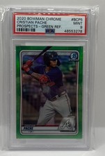 2020 Bowman Chrome - Christian Pache - Prospects Green Refractor - PSA 9 - 57/99