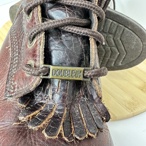 Double H Aberdeen Packer Full Grain Brown Leather Western Boots DH058B Size 7.5 - Picture 6 of 10
