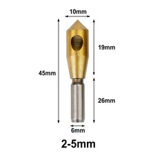 4Pcs Countersink Deburring Drill Bit Hole Cutter Metal Chamfering Tool