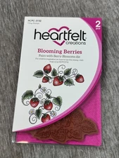 Heartfelt Creations Blooming Berries Cling Stamps 2pc Craft HCPC-3732 NEW