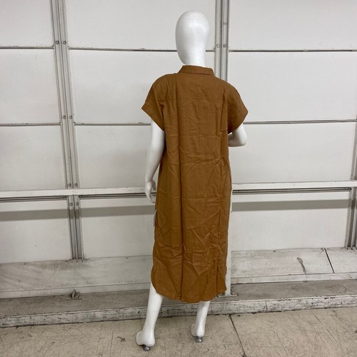 UNIVERSAL STANDARD Dune Linen Shirt Dress Women's Size XS 10-12 - Picture 6 of 7