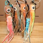 Lot 6 Mono Rigged Big Game 6-8" Trolling Big Head Lures Tuna Marlin Lot #S