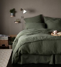 100 Pure Linen Duvet Cover Set Soft Washed Linen Bedding, Breathable, Durable