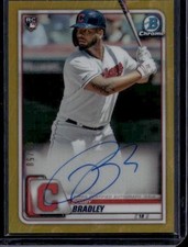 2020 Bowman #CRA-BB Bobby Bradley Chrome Rookie Autographs Gold Refractor #/50
