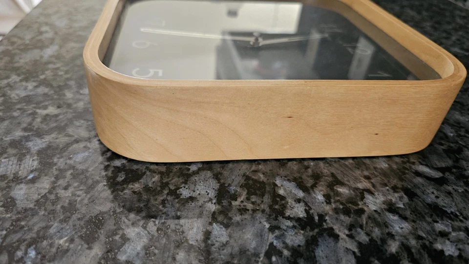 Relógio de parede IKEA Birch Bentwood Piro Johanna Jelinek moldura de madeira raro descontinuado - Imagem 4 de 4