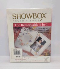 Showbox Photo Viewer Frame  Storage HOLDS 40 3.5"x5" Photos SEALED