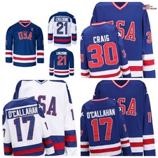1980s USA Hockey Style Jersey Stitched – Custom Fan Edition Retro Men