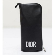 DIOR TROUSSE POUCH borsa trucco ecopelle nera nuova custodia da viaggio autentica 