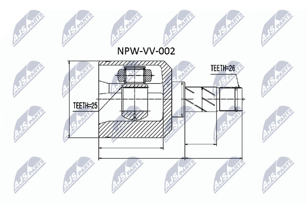 NTY Gelenksatz Antriebswelle NPW-VV-002 FüR C70 Volvo 850 V70 S70 874 1 875 876-image