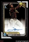 2024 Bowman Chrome Prospect Autographs Leo De Vries 1st ROOKIE AUTO PADRES